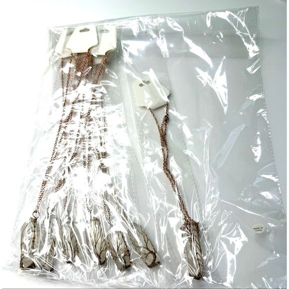 Clear Quartz Crystal Pendant Lot Wire Wrapped Necklaces Reseller Bundle of (7) - Picture 4 of 4